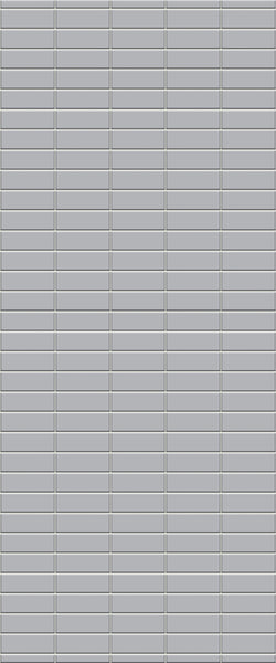 Grey Horizontal Block Acrylic Shower Wall Panel 2440mm x 1220mm (3mm Thick) - CladdTech