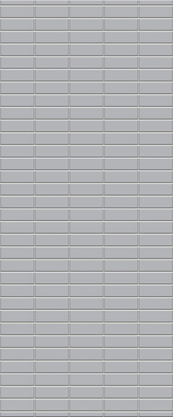 Grey Horizontal Block Acrylic Shower Wall Panel 2440mm x 1220mm (3mm Thick) - CladdTech