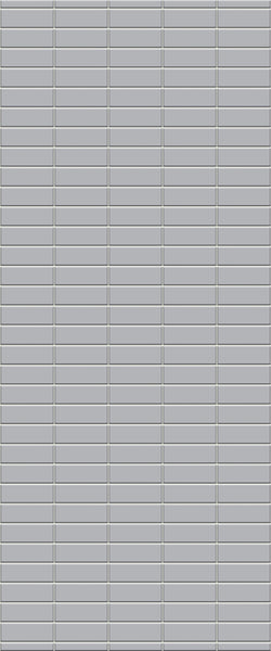 Grey Horizontal Block Acrylic Shower Wall Panel 2440mm x 1220mm (3mm Thick) - CladdTech