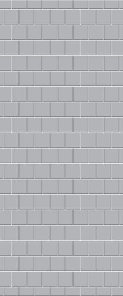 Grey Large Squares Acrylic Shower Wall Panel 2440mm x 1220mm (3mm Thick) - CladdTech