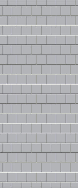 Grey Large Squares Acrylic Shower Wall Panel 2440mm x 1220mm (3mm Thick) - CladdTech