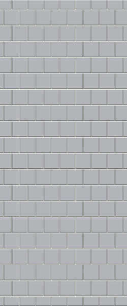 Grey Large Squares Acrylic Shower Wall Panel 2440mm x 1220mm (3mm Thick) - CladdTech