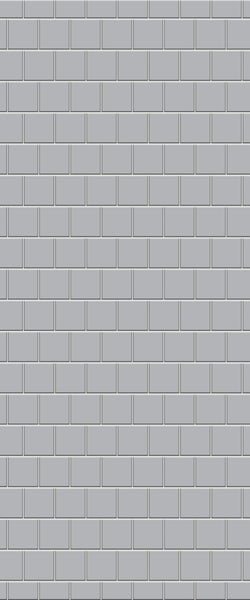 Grey Large Squares Acrylic Shower Wall Panel 2440mm x 1220mm (3mm Thick) - CladdTech