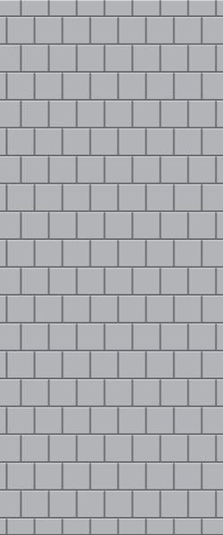 Grey Large Squares Acrylic Shower Wall Panel 2440mm x 1220mm (3mm Thick) - CladdTech