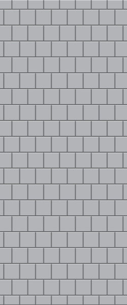Grey Large Squares Acrylic Shower Wall Panel 2440mm x 1220mm (3mm Thick) - CladdTech