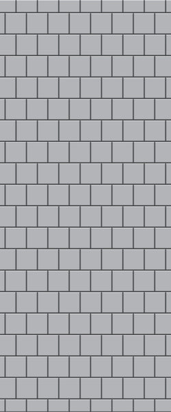 Grey Large Squares Acrylic Shower Wall Panel 2440mm x 1220mm (3mm Thick) - CladdTech