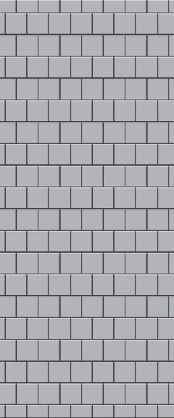 Grey Large Squares Acrylic Shower Wall Panel 2440mm x 1220mm (3mm Thick) - CladdTech