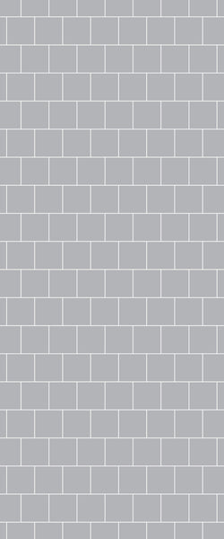 Grey Large Squares Acrylic Shower Wall Panel 2440mm x 1220mm (3mm Thick) - CladdTech