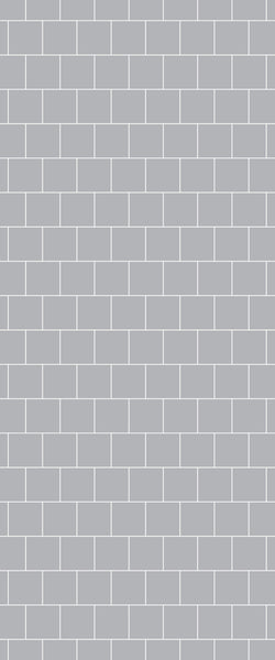 Grey Large Squares Acrylic Shower Wall Panel 2440mm x 1220mm (3mm Thick) - CladdTech