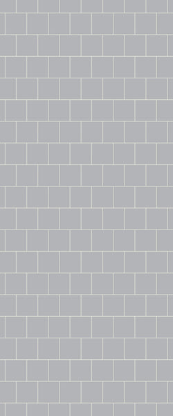 Grey Large Squares Acrylic Shower Wall Panel 2440mm x 1220mm (3mm Thick) - CladdTech