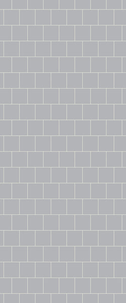 Grey Large Squares Acrylic Shower Wall Panel 2440mm x 1220mm (3mm Thick) - CladdTech