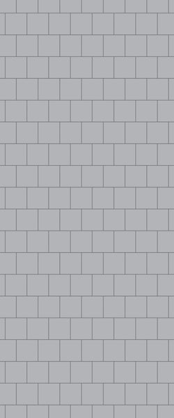 Grey Large Squares Acrylic Shower Wall Panel 2440mm x 1220mm (3mm Thick) - CladdTech