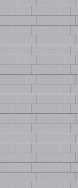 Grey Large Squares Acrylic Shower Wall Panel 2440mm x 1220mm (3mm Thick) - CladdTech