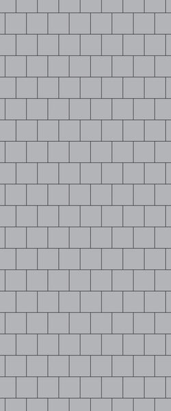 Grey Large Squares Acrylic Shower Wall Panel 2440mm x 1220mm (3mm Thick) - CladdTech