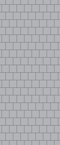 Grey Large Squares Acrylic Shower Wall Panel 2440mm x 1220mm (3mm Thick) - CladdTech
