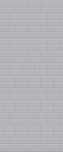 Grey Brickbond Acrylic Shower Wall Panel 2440mm x 1220mm (3mm Thick) - CladdTech