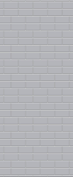 Grey Brickbond Acrylic Shower Wall Panel 2440mm x 1220mm (3mm Thick) - CladdTech