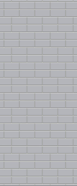 Grey Brickbond Acrylic Shower Wall Panel 2440mm x 1220mm (3mm Thick) - CladdTech