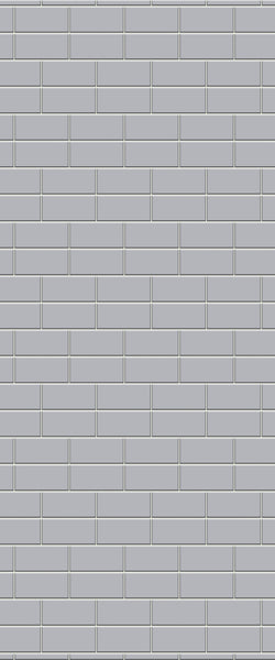 Grey Brickbond Acrylic Shower Wall Panel 2440mm x 1220mm (3mm Thick) - CladdTech