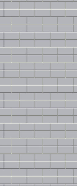 Grey Brickbond Acrylic Shower Wall Panel 2440mm x 1220mm (3mm Thick) - CladdTech