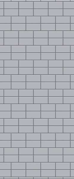 Grey Brickbond Acrylic Shower Wall Panel 2440mm x 1220mm (3mm Thick) - CladdTech