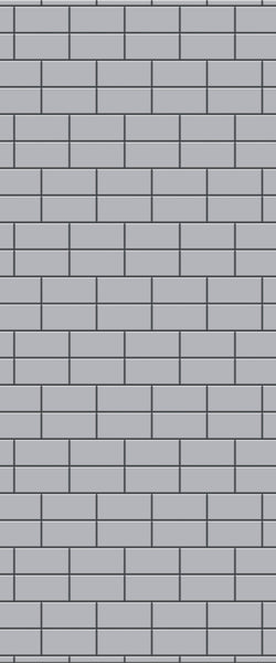 Grey Brickbond Acrylic Shower Wall Panel 2440mm x 1220mm (3mm Thick) - CladdTech
