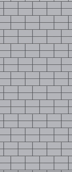 Grey Brickbond Acrylic Shower Wall Panel 2440mm x 1220mm (3mm Thick) - CladdTech