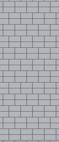 Grey Brickbond Acrylic Shower Wall Panel 2440mm x 1220mm (3mm Thick) - CladdTech