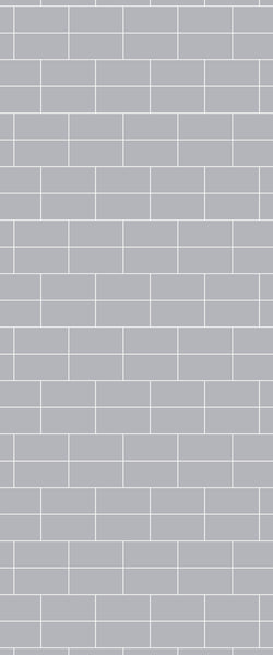 Grey Brickbond Acrylic Shower Wall Panel 2440mm x 1220mm (3mm Thick) - CladdTech