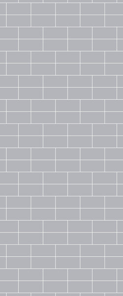 Grey Brickbond Acrylic Shower Wall Panel 2440mm x 1220mm (3mm Thick) - CladdTech