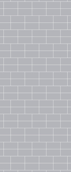 Grey Brickbond Acrylic Shower Wall Panel 2440mm x 1220mm (3mm Thick) - CladdTech