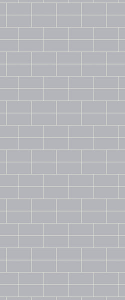 Grey Brickbond Acrylic Shower Wall Panel 2440mm x 1220mm (3mm Thick) - CladdTech