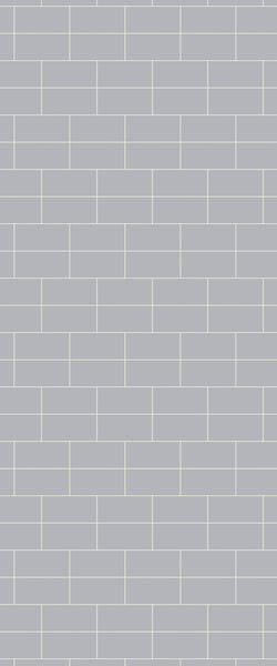 Grey Brickbond Acrylic Shower Wall Panel 2440mm x 1220mm (3mm Thick) - CladdTech