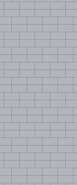 Grey Brickbond Acrylic Shower Wall Panel 2440mm x 1220mm (3mm Thick) - CladdTech