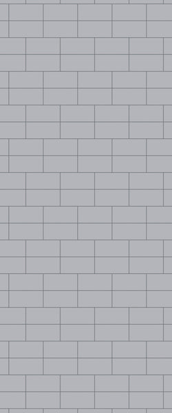 Grey Brickbond Acrylic Shower Wall Panel 2440mm x 1220mm (3mm Thick) - CladdTech