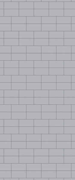 Grey Brickbond Acrylic Shower Wall Panel 2440mm x 1220mm (3mm Thick) - CladdTech