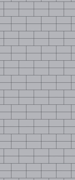 Grey Brickbond Acrylic Shower Wall Panel 2440mm x 1220mm (3mm Thick) - CladdTech