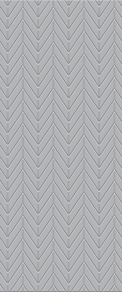 Grey Chevron Acrylic Shower Wall Panel 2440mm x 1220mm (3mm Thick) - CladdTech