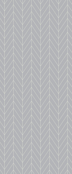 Grey Chevron Acrylic Shower Wall Panel 2440mm x 1220mm (3mm Thick) - CladdTech