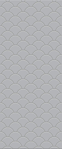 Grey Fishscales Acrylic Shower Wall Panel 2440mm x 1220mm (3mm Thick) - CladdTech
