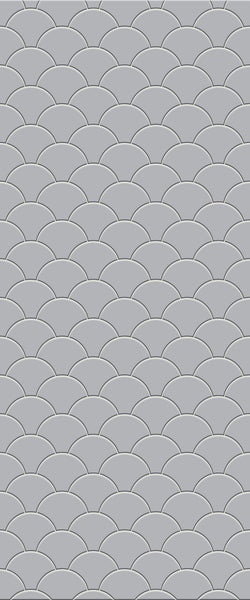 Grey Fishscales Acrylic Shower Wall Panel 2440mm x 1220mm (3mm Thick) - CladdTech