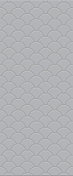 Grey Fishscales Acrylic Shower Wall Panel 2440mm x 1220mm (3mm Thick) - CladdTech