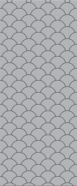 Grey Fishscales Acrylic Shower Wall Panel 2440mm x 1220mm (3mm Thick) - CladdTech