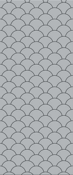Grey Fishscales Acrylic Shower Wall Panel 2440mm x 1220mm (3mm Thick) - CladdTech
