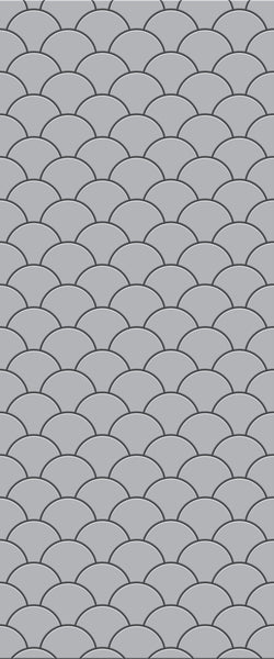 Grey Fishscales Acrylic Shower Wall Panel 2440mm x 1220mm (3mm Thick) - CladdTech