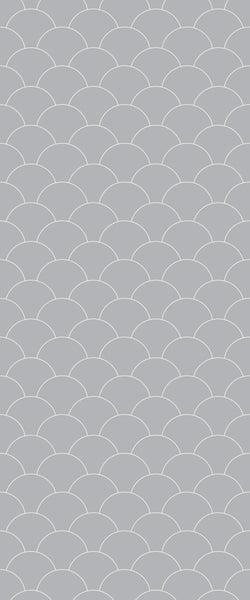 Grey Fishscales Acrylic Shower Wall Panel 2440mm x 1220mm (3mm Thick) - CladdTech