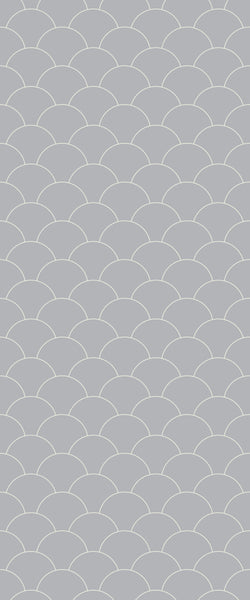 Grey Fishscales Acrylic Shower Wall Panel 2440mm x 1220mm (3mm Thick) - CladdTech