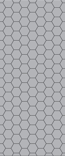 Grey Hexagon Acrylic Shower Wall Panel 2440mm x 1220mm (3mm Thick) - CladdTech