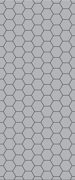 Grey Hexagon Acrylic Shower Wall Panel 2440mm x 1220mm (3mm Thick) - CladdTech