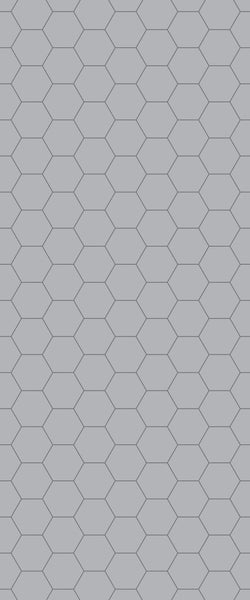 Grey Hexagon Acrylic Shower Wall Panel 2440mm x 1220mm (3mm Thick) - CladdTech
